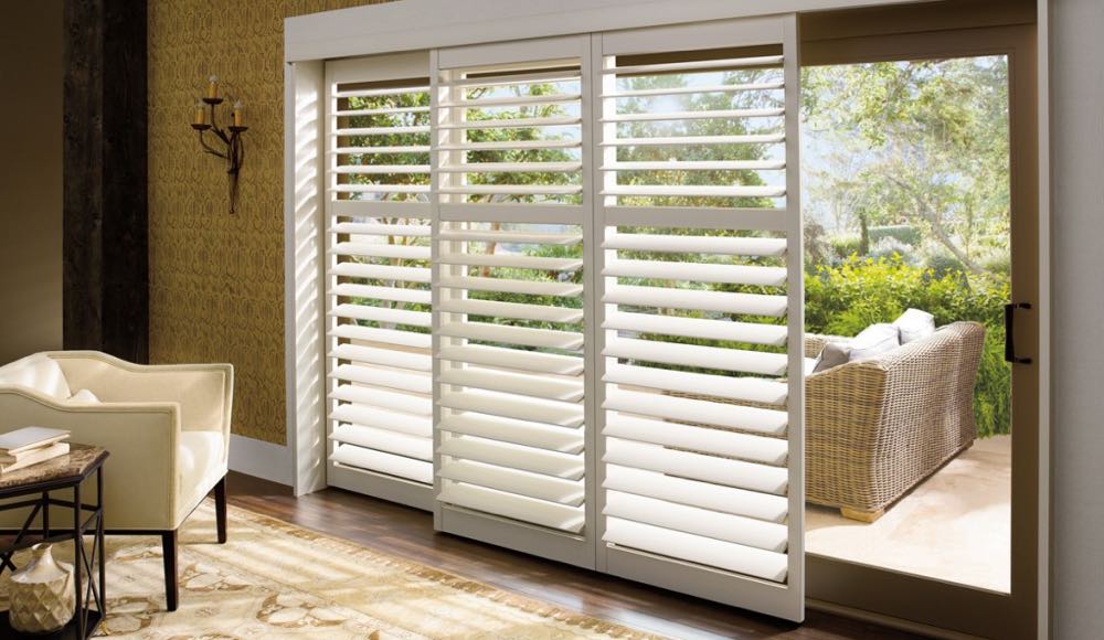 Sliding Glass Door Shutters In Phoenix Sunburst Shutters Plantation Shutters For Sliding Patio Doors